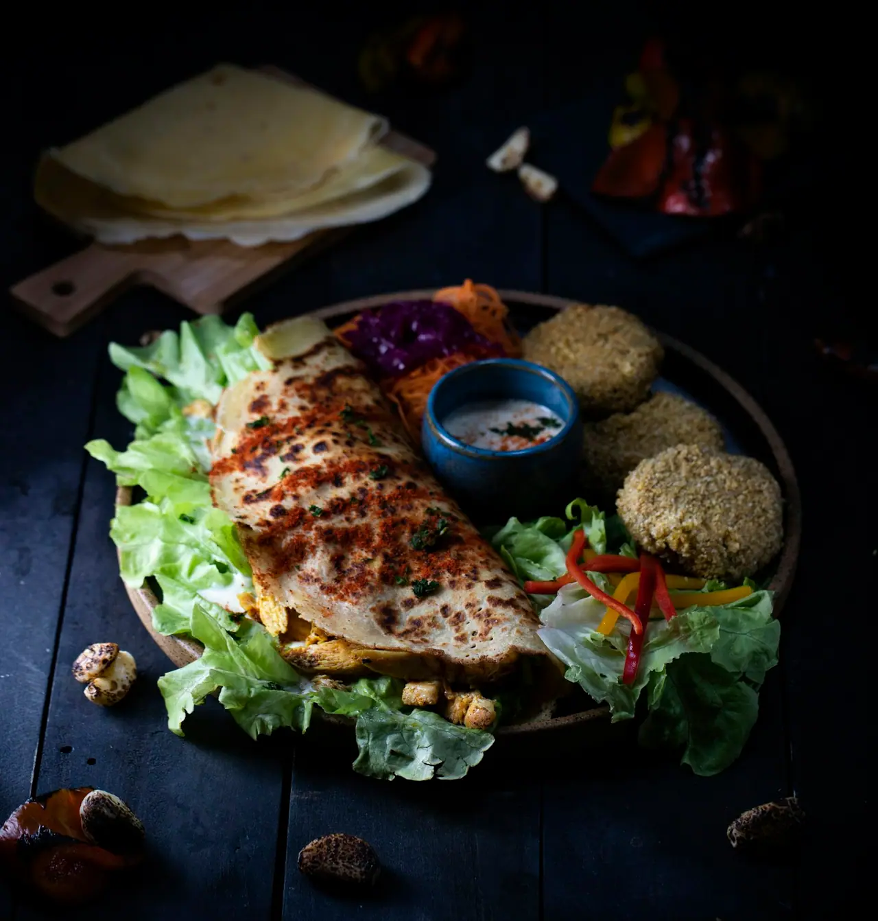 Shawarma Teller mit Reis und Fladenbrot bei Oria Grill Hamm
